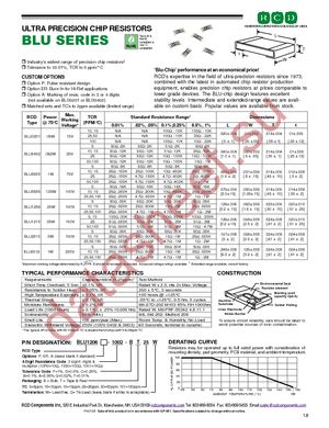 BLU0805-1002-BT25W datasheet  